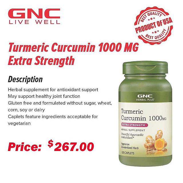 Turmeric Curcumin 1000mg Extra Strength